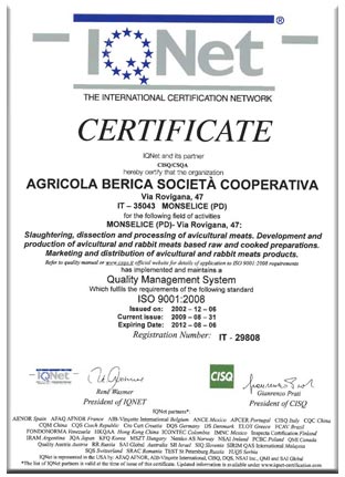 Certificato IQNET